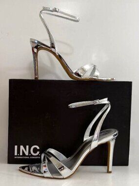 I.N.C. International Concepts Women's Aelizia Dress Silver Sandals, NEW! Size 12